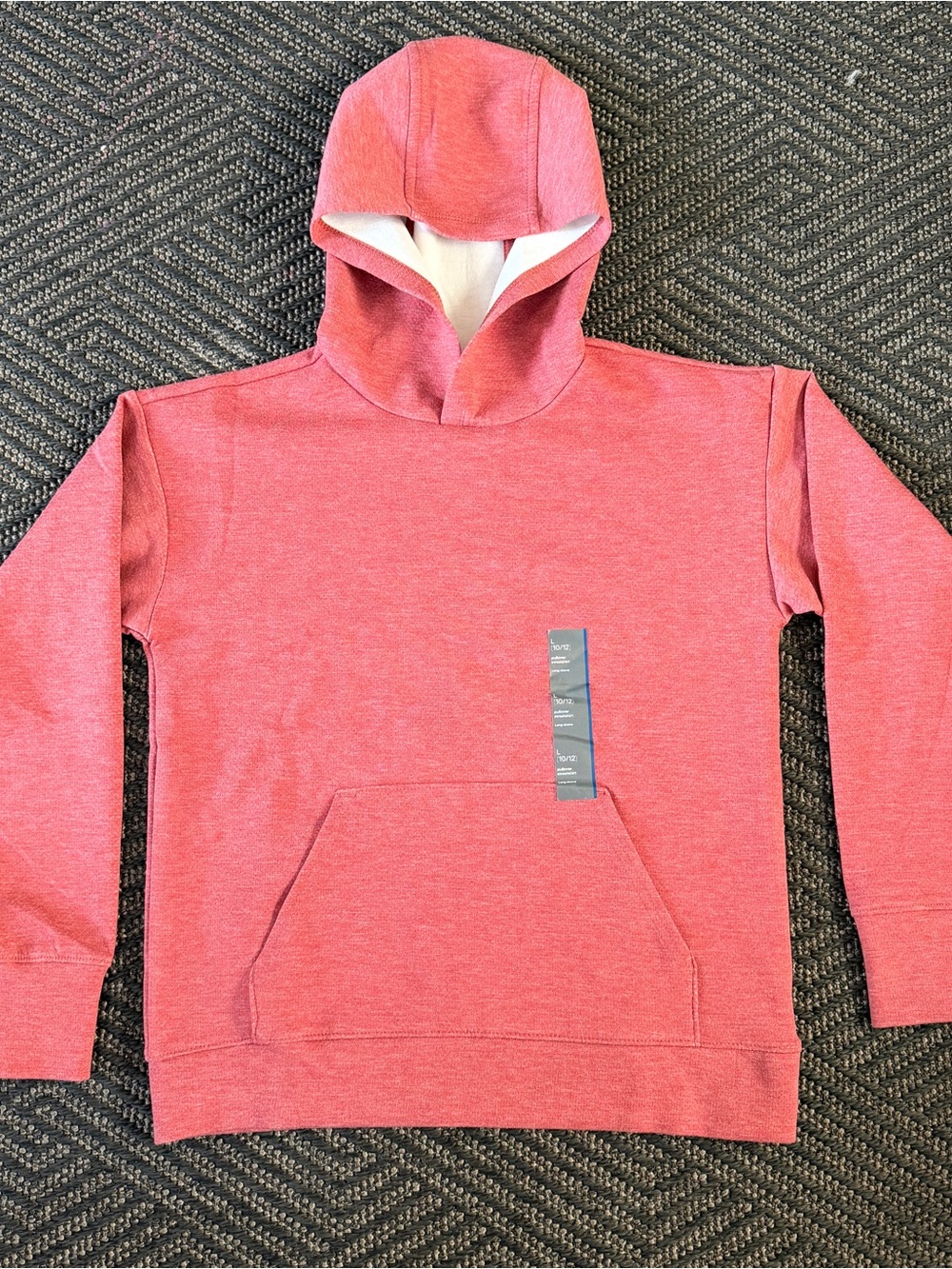 All in Motion Youth L 10/12 Red Heather Pullover Hoodie NWT